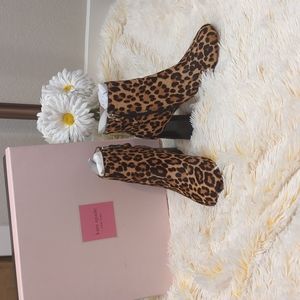 🎀👢KATE SPADE Rudy Boots with Leopard Print 👢🎀